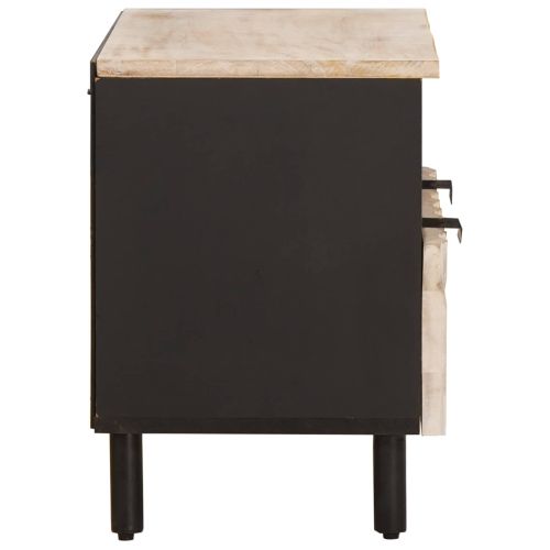 ТВ шкаф с чекмедже Финал на бяло измиване 70 x 33,5 x 46 см