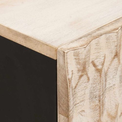 Нощен шкаф Бяло 50 x 33 x 60 см Солидно мангово дърво