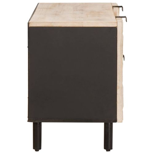 ТВ шкаф с чекмедже Финал на бяло измиване 105 x 33,5 x 46 см