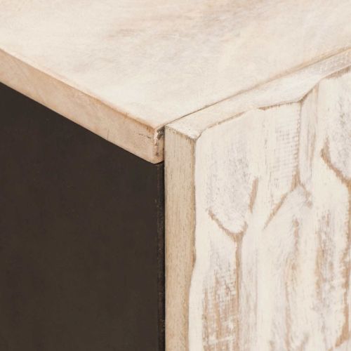 ТВ шкаф с чекмедже Финал на бяло измиване 105 x 33,5 x 46 см