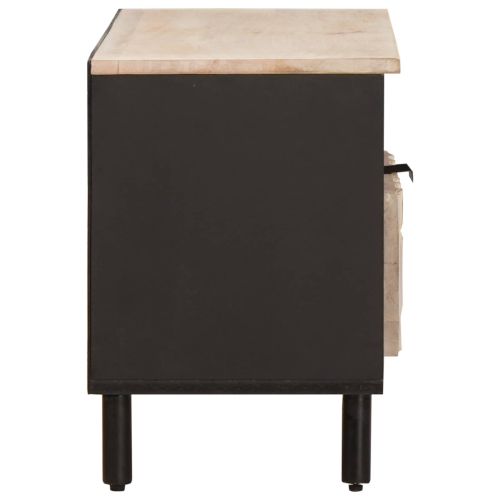 ТВ шкаф с чекмедже Финал на бяло измиване 80 x 33,5 x 46 см