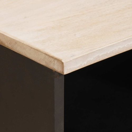 ТВ шкаф с чекмедже Финал на бяло измиване 80 x 33,5 x 46 см