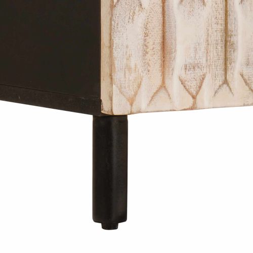 Шкаф за мивка в баня Едноцветен Бяло