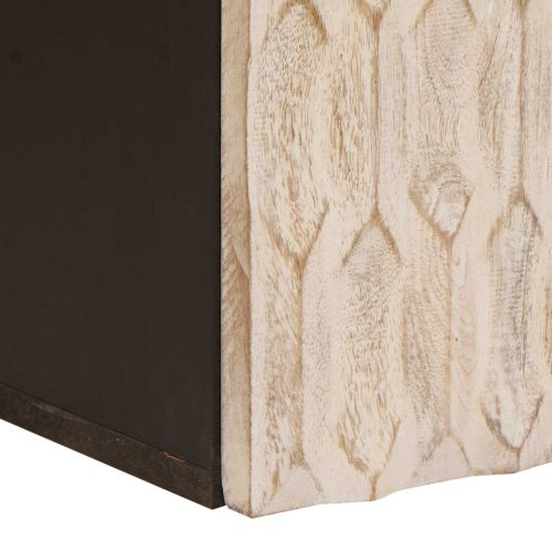 Окачен шкаф за баня Геометричен Бяло