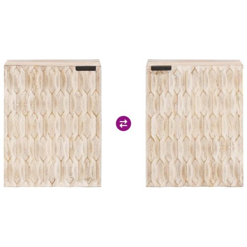 Окачен шкаф за баня Геометричен Бяло