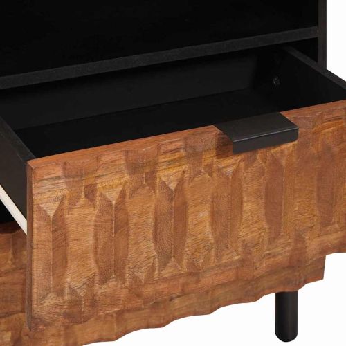 Нощен шкаф Кафяво 50 x 33 x 60 см Солидно мангово дърво