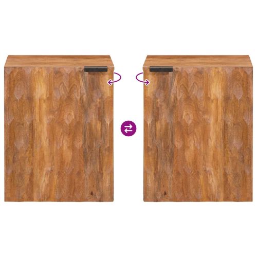 Окачен шкаф за баня Едноцветен Кафяво