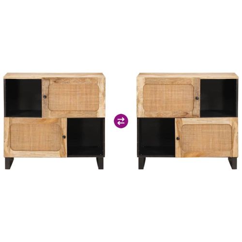 Служебен шкаф Кафяво 80 x 33,5 x 75 см Солидно мангово дърво