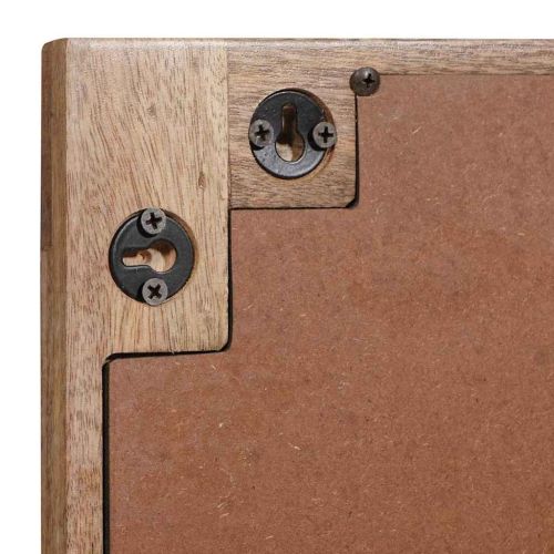 Огледало за баня Кафяво 50 x 70 x 3 см Солидно мангово дърво