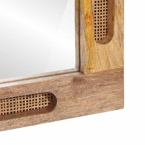 Огледало за баня Кафяво 50 x 70 x 3 см Солидно мангово дърво