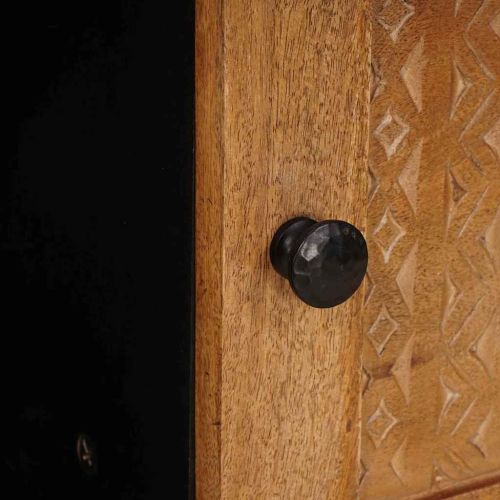 Масичка за кафе с рафт с врата Светло кафяво 80 x 50 x 40 cm