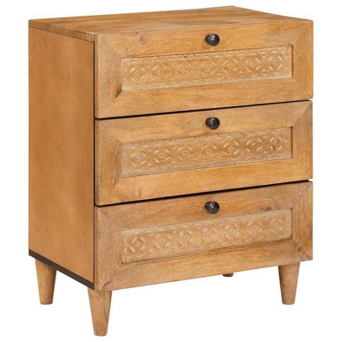 Нощен шкаф с чекмедже Светло кафяво 50 x 33 x 62 см