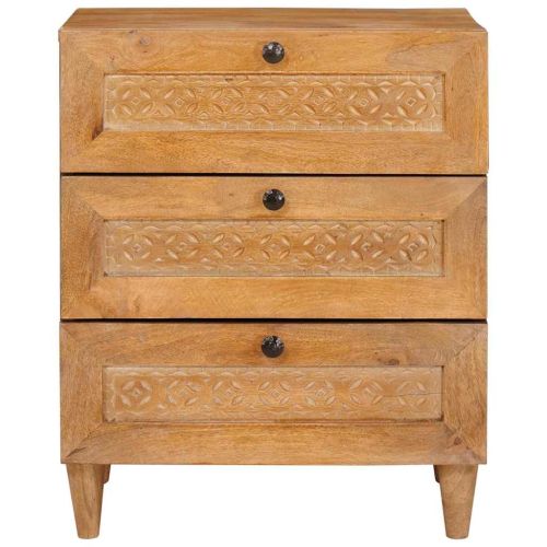 Нощен шкаф с чекмедже Светло кафяво 50 x 33 x 62 см