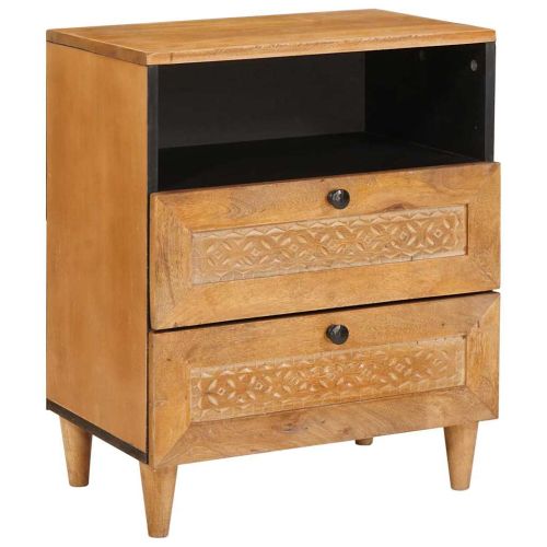 Нощен шкаф с чекмедже с рафт Светло кафяво 50 x 33 x 62 см