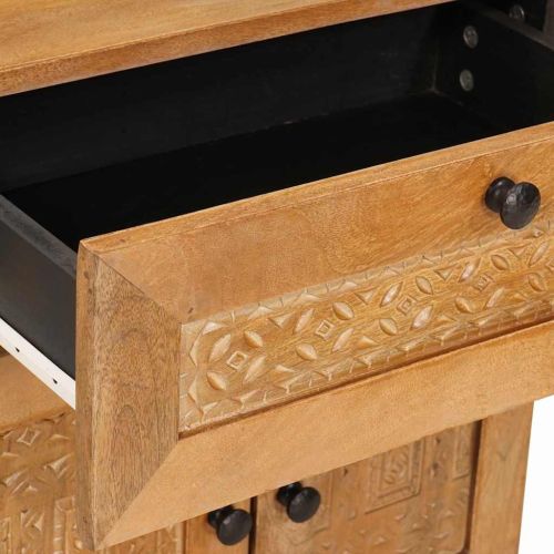 Нощен шкаф с чекмедже с врата Светло кафяво 50 x 33 x 60 см