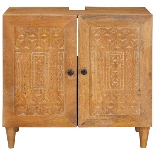 Шкаф за баня Монтиране на стена Светло кафяво 62 x 33 x 58 см