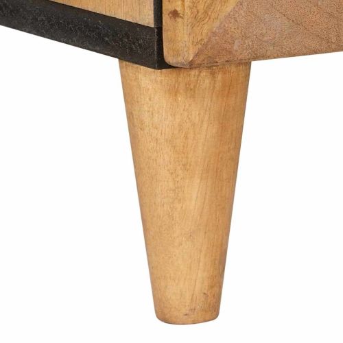 Висок шкаф Светлокафяво 40 x 33 x 110 см мангово дърво масив