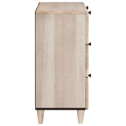 Служебен шкаф Бяло 60 x 33 x 75 cm мангово дърво масив