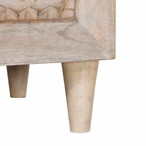 Нощен шкаф Бежово 50 x 33 x 62 см Масивна акациева дървесина