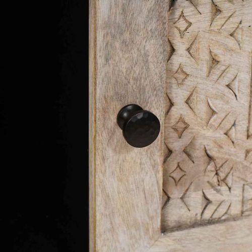 Масичка за кафе с рафт с врата Бежово Размер 100 x 54 x 40 см