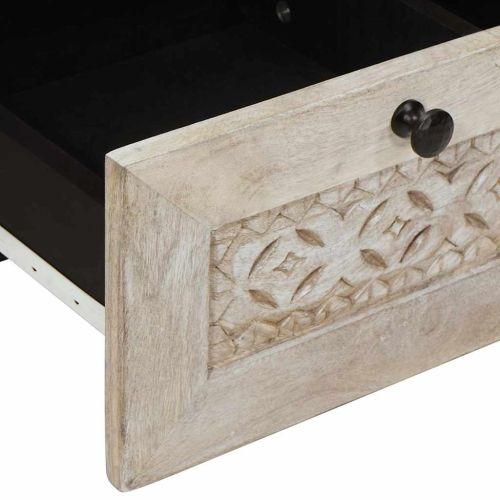 ТВ Единици с чекмедже Бяло 100 x 33 x 46 см Инженерно дърво