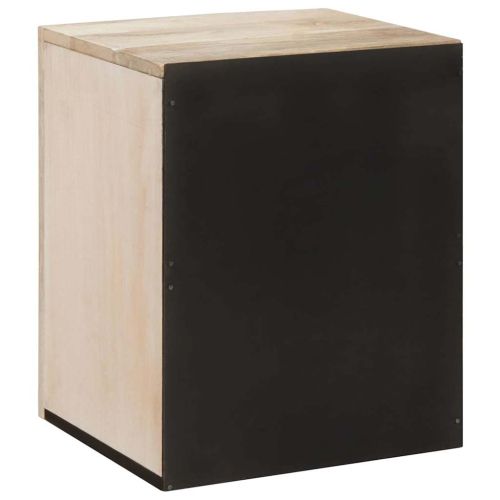 Шкаф за баня с врата Бяло 38 x 33 x 48 см Инженерно дърво