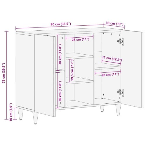 Служебен шкаф Бяло 33.5 x 90 x 75 см