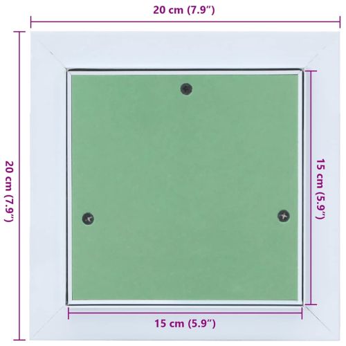 Ревизионен отвор Бяло 20 x 20 cm Алуминий и гипсокартон