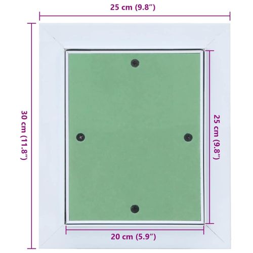 Ревизионен отвор Бяло 25 x 30 cm Алуминий и гипсокартон