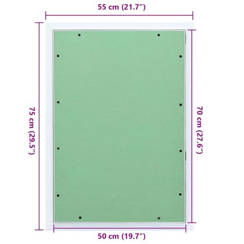 Ревизионен отвор Бяло 55 x 75 cm Алуминий и гипсокартон