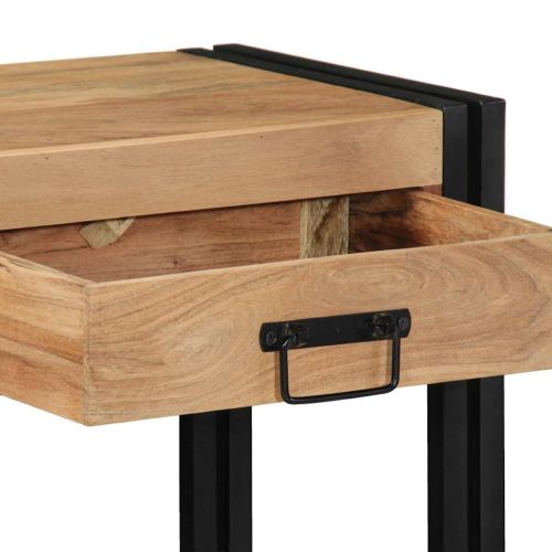 Конзолна маса Кафяво 90 x 33 x 75 см Солидно акациево дърво