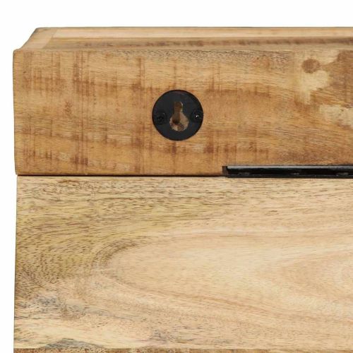 Закачалка за палта с рафт Кафяво Масивна дървесина от манго