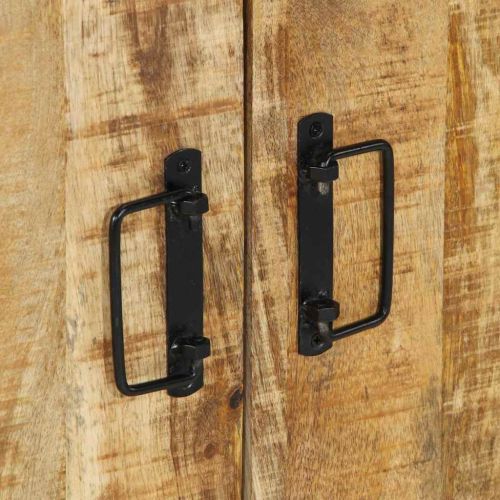 Шкаф за обувки Черно 30 x 30 x 40 cm Масивна дървесина от манго