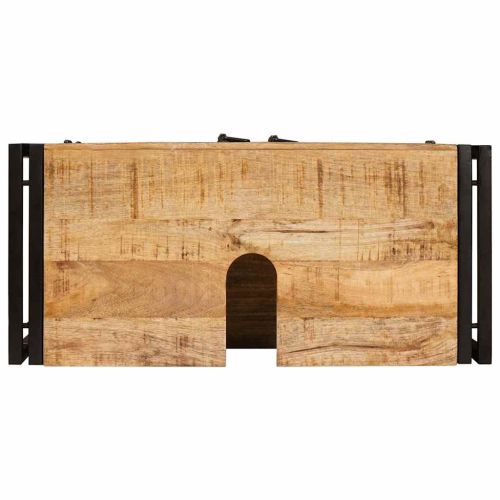 Шкаф за мивка за баня Масивна дървесина от манго и желязо