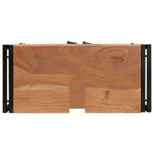 Шкаф за мивка за баня Масивна акациева дървесина и железо