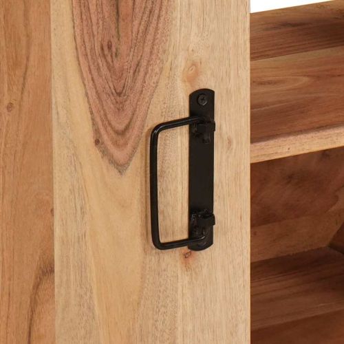 Шкаф за мивка за баня Масивна акациева дървесина и железо