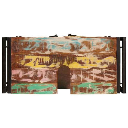 Шкаф за мивка за баня Масивна регенерирана дървесина и желязо