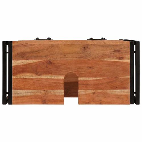 Шкаф за мивка за баня Масивна акациева дървесина и железо