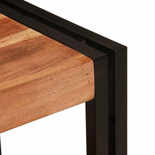 Шкаф за мивка за баня Масивна акациева дървесина и железо