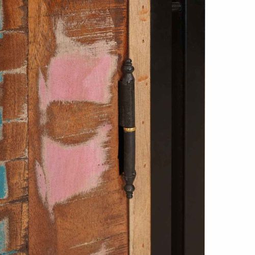 Нощен шкаф Многоцветен 38 x 33 x 58 см регенерирано дърво масив