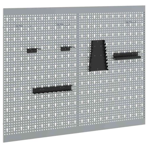 Ета за съхранение 2 pcs Сив 100 x 1 x 80 см