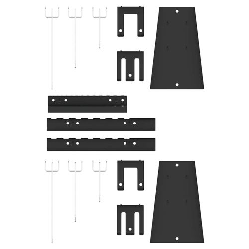 Ета за съхранение 3 pcs Сив 150 x 1 x 80 см