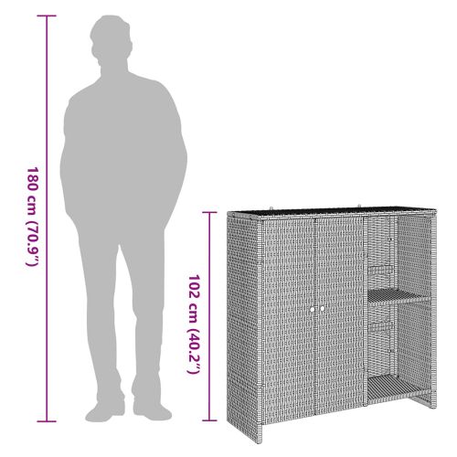 Шкаф за съхранение с врата Бежово 100 x 36 x 102 см Ратан