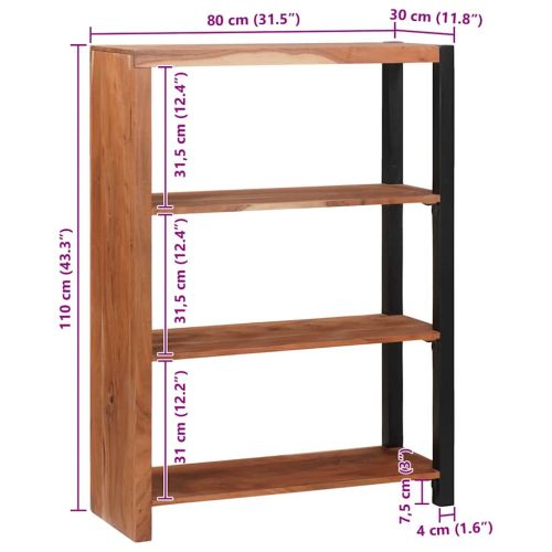 Рафт за книги Кафяво 80 x 30 x 110 см