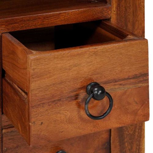 Служебен шкаф Кафяво 80 x 30 x 55 см Акациево дърво масив