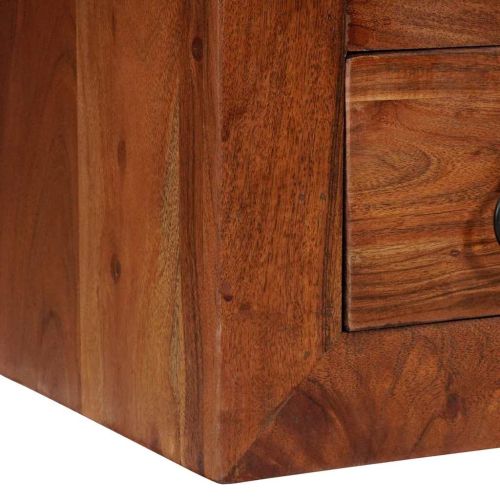 Служебен шкаф Кафяво 80 x 30 x 55 см Акациево дърво масив