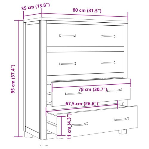 За шкафове с чекмедже със съхранение Кафяво Инженерно дърво