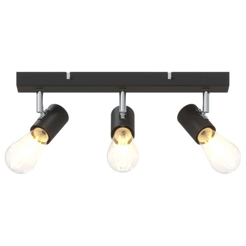 Таванен спот Черно 38 x 6.5 x 11.5 см Стомана