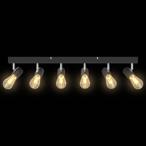 Таванен спот Черно 73 x 6.5 x 11.5 см Стомана