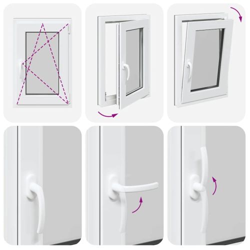 Прозорец за мазе "RISOR" 50x75 см Отварящо-отваряем DIN десен антрацит